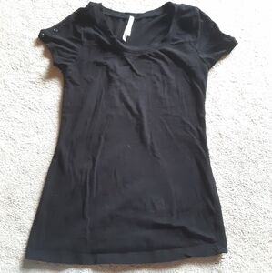 Black short sleeve top